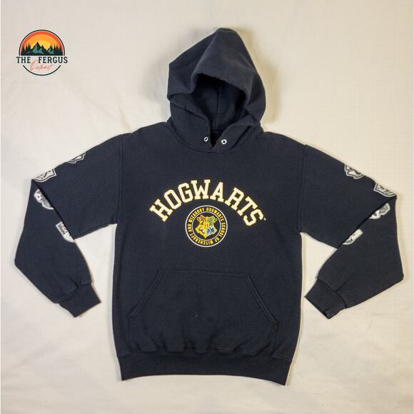 Wizarding World Harry Potter Hogwarts Hoodie Sweatshirt Black Size Small - Picture 1 of 11